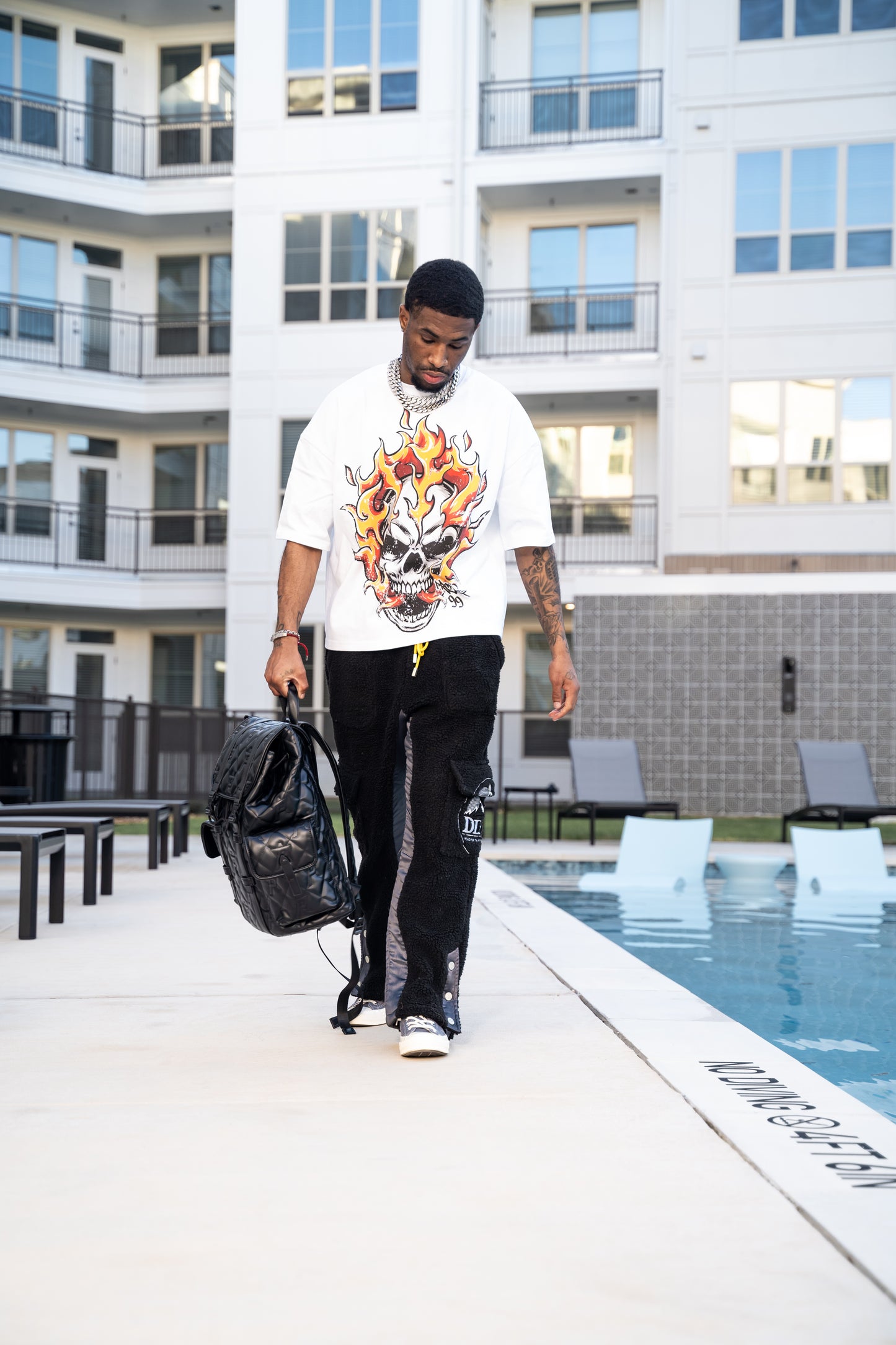 BLACKOUT LEATHER BACKPACK