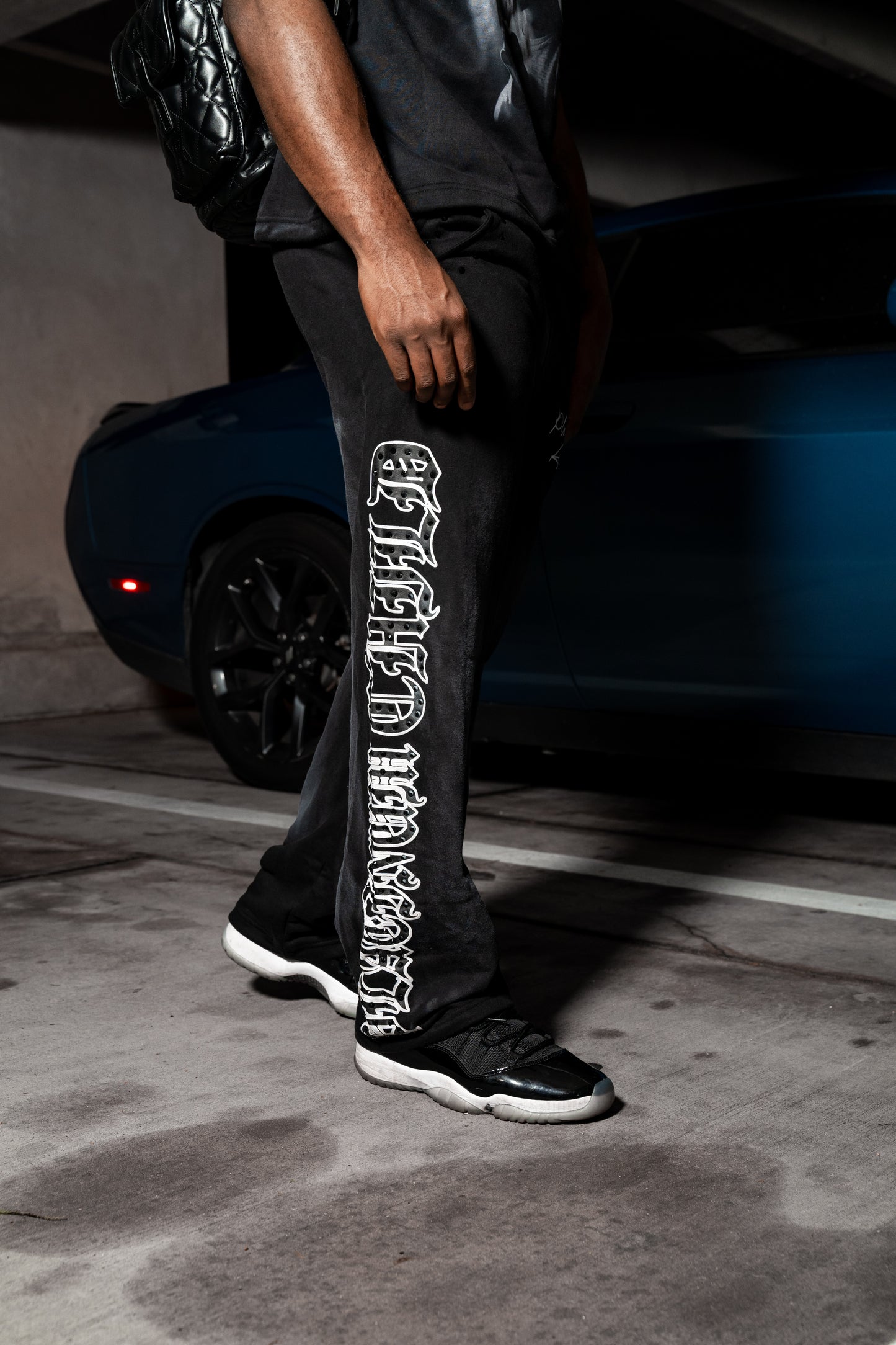 “PLATINUM CHILD” Double Pocket Sweatpants