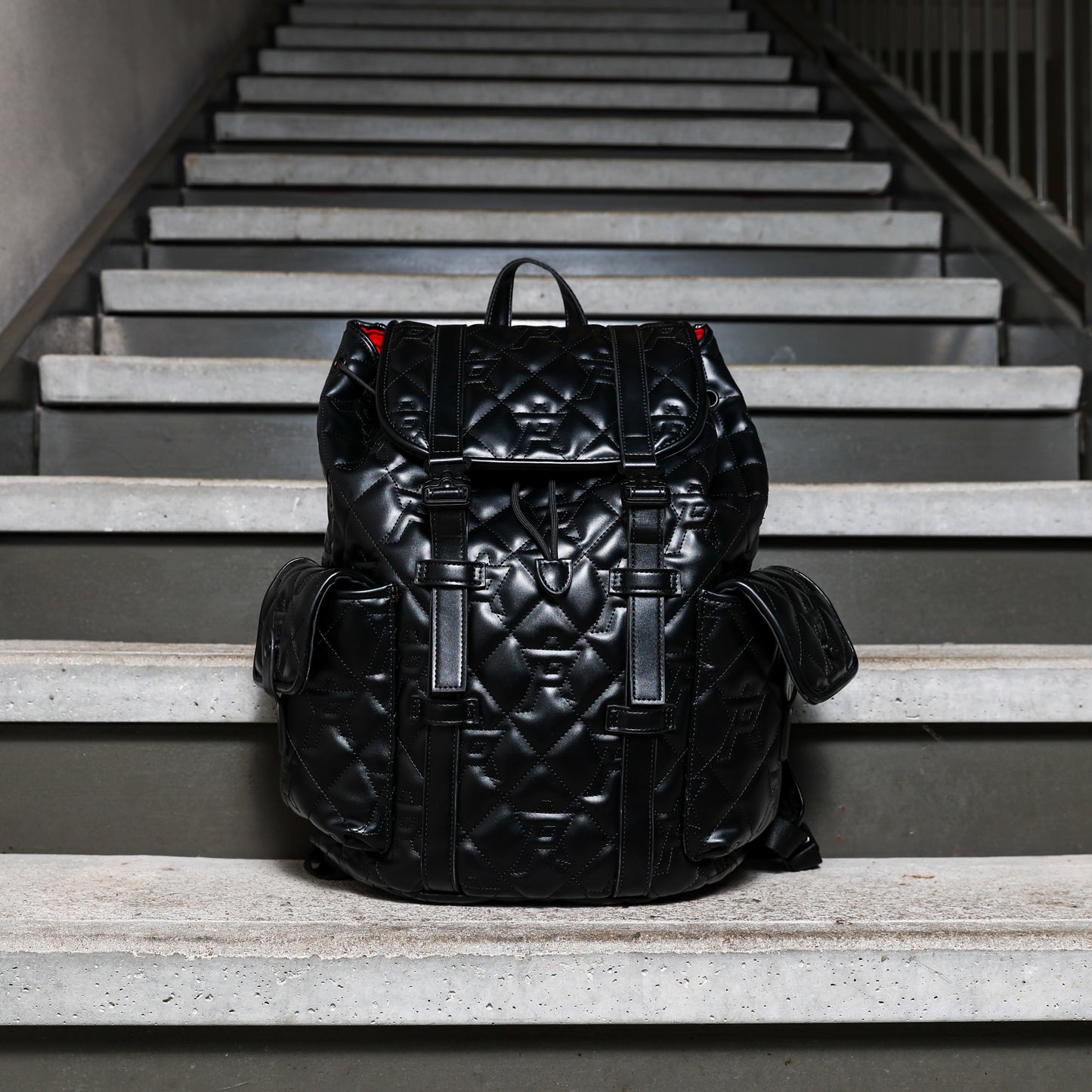 BLACKOUT LEATHER BACKPACK